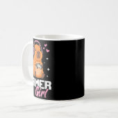 Capybara Gamer Girl Gaming Kaffeetasse (Vorderseite Links)