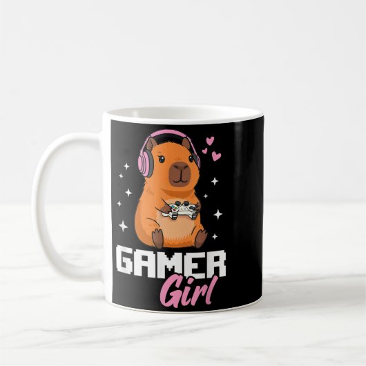 Capybara Gamer Girl Gaming Kaffeetasse (Links)