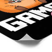 Capybara Gamer Girl Gaming  Poster (Ecke)