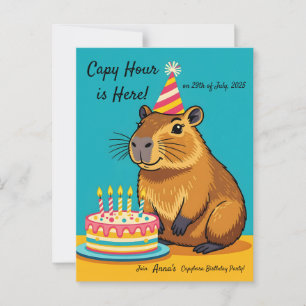 Capybara Geburtstag Einladung Postkarte