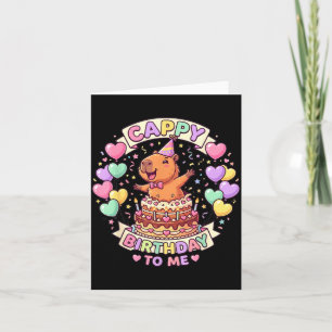 Capybara Geburtstag Kawaii Mädchen Cappy Geburtsta Karte