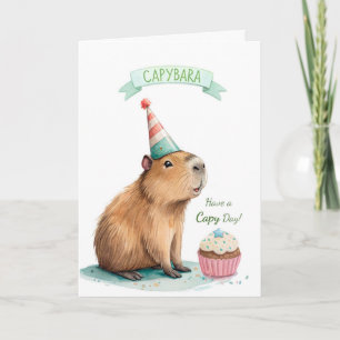 Capybara Geburtstag Lustig Hab Capy Tag Süßes Tier Karte