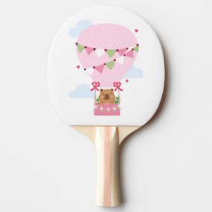 Capybara-Geburtstagsfeier Kinderuhr Tischtennis Schläger