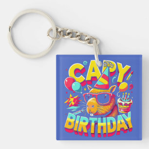 Capybara-Geburtstagsfeier Lustiges Party-Geschenk- Schlüsselanhänger