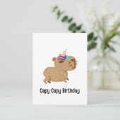 Capybara Geburtstagskarte, Capy Capy Birthday Postkarte (Stehend Vorderseite)