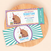 Capybara Geburtstagskarte Einladung