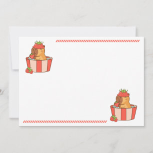 Capybara Geburtstagsparty Einladung   Süße Tier