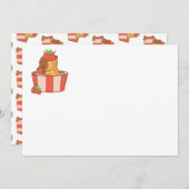 Capybara Geburtstagsparty Einladung | Süße Tier (Vorne/Hinten)