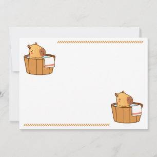 Capybara Geburtstagsparty Einladung   Süße Tier