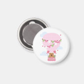 Capybara Geburtstagsparty Kinderuhr Magnet (Vorderseite/Rückseite)