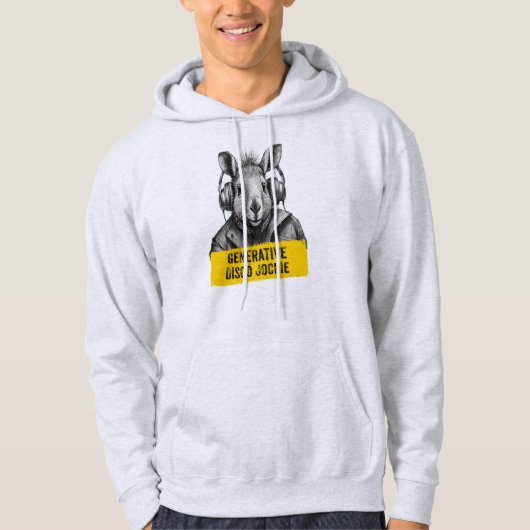 Capybara Generative Diskothek Jockie cooler Spaß T Hoodie (Vorderseite)