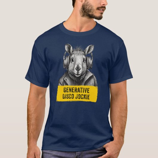 Capybara Generative Diskothek Jockie cooler Spaß T T-Shirt (Vorderseite)