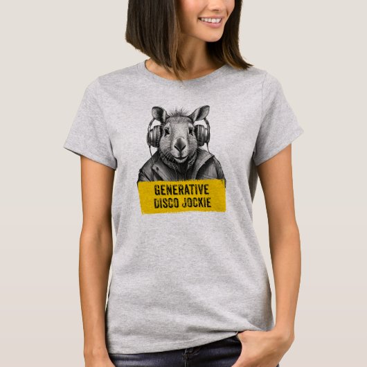 Capybara Generative Diskothek Jockie cooler Spaß T T-Shirt (Vorderseite)