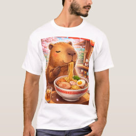 Capybara genießt Ramen T-Shirt