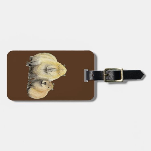 Capybara Gepäckanhänger (Vorderseite horizontal)