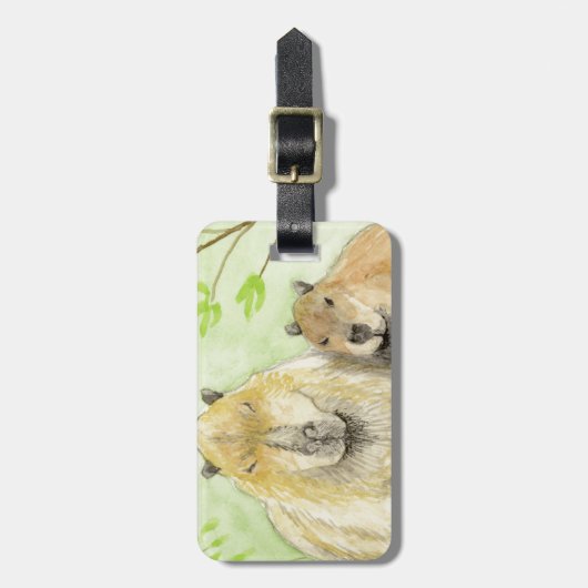 Capybara Gepäckanhänger (Vorderseite vertikal)