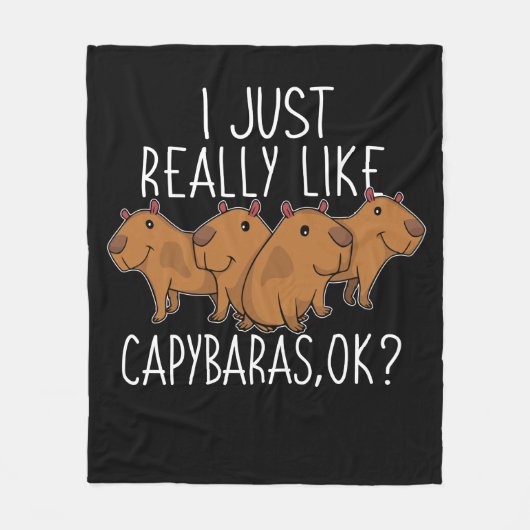 Capybara Geschenk Kinder Frauen Niedlich Capybara Fleecedecke (Vorderseite)