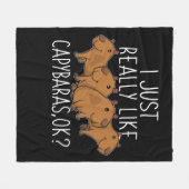 Capybara Geschenk Kinder Frauen Niedlich Capybara Fleecedecke (Vorderseite (Horizontal))