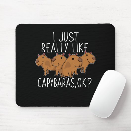 Capybara Geschenk Kinder Frauen Niedlich Capybara Mousepad (Mit Mouse)