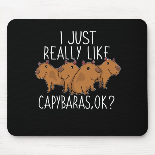 Capybara Geschenk Kinder Frauen Niedlich Capybara Mousepad (Vorne)