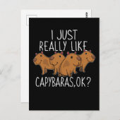 Capybara Geschenk Kinder Frauen Niedlich Capybara Postkarte (Vorne/Hinten)