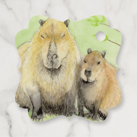 Capybara Geschenkanhänger (Rückseite)