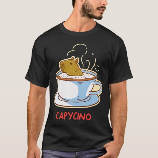 Capybara Geschenke, Capycino, Cappuccino Kaffee, n T-Shirt (Vorderseite)