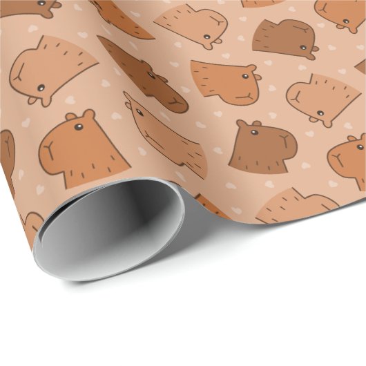 Capybara Geschenkpapier (Rolleneckpunkt)