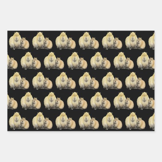 Capybara Geschenkpapier Set (Vorderseite 2)