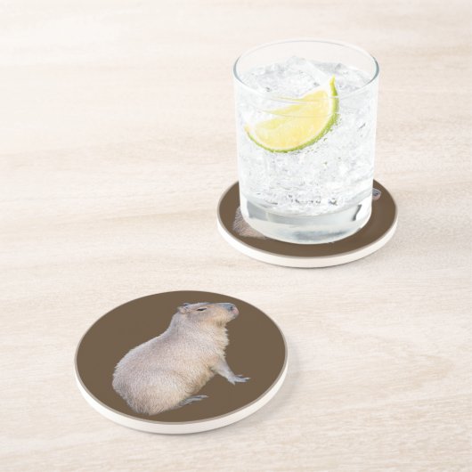 Capybara Getränkeuntersetzer (Seite)