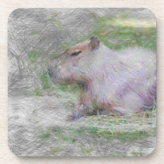 Capybara Getränkeuntersetzer (Vorderseite)