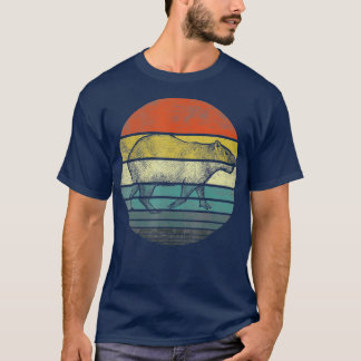 Capybara gibt Retro Sunset Animal Lover Capybara T-Shirt