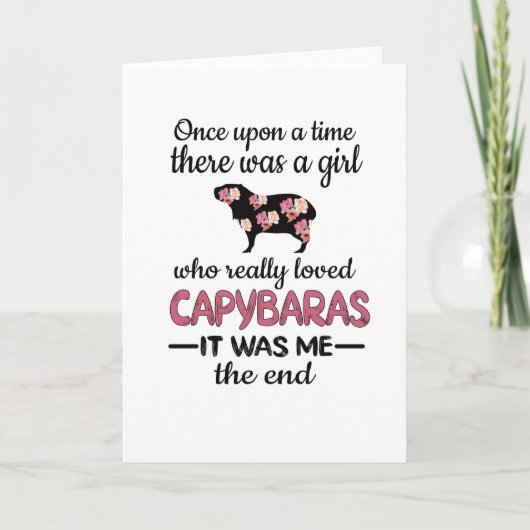 Capybara Girl Rodent Carpincho Capybara Lover Karte (Vorderseite)