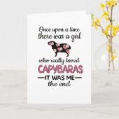 Capybara Girl Rodent Carpincho Capybara Lover Karte (Gelbe Blume)