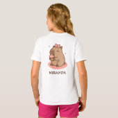 Capybara Girls Personalised Cute Funny T-Shirt (Schwarz voll)