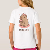 Capybara Girls Personalised Cute Funny T-Shirt (Rückseite)
