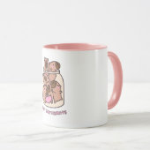 Capybara-Glas-Kunst - "Antidepressiva" Whimsical Tasse (VorderseiteRechts)