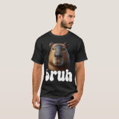 Capybara Graphic Bruh Meme T-Shirt (Vorne ganz)