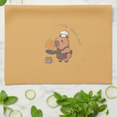 Capybara 'Great Flippn' Dad' Vatertag Geburtstag Geschirrtuch (Gefaltet)
