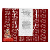 CAPYBARA green XMAS NAME EDITABLE Große Geschenktüte (Rückseite)