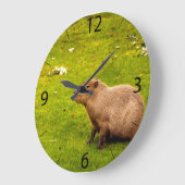 Capybara Große Wanduhr (Winkel)