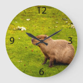 Capybara Große Wanduhr (Vorderseite)