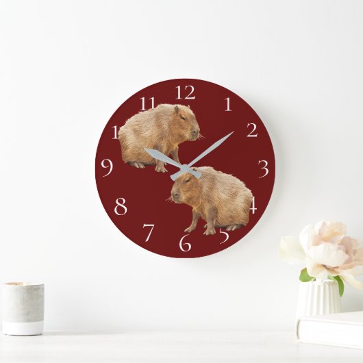 Capybara Große Wanduhr (Zuhause)