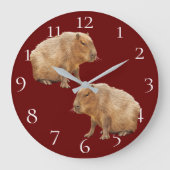 Capybara Große Wanduhr (Vorderseite)