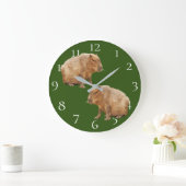 Capybara Große Wanduhr (Zuhause)