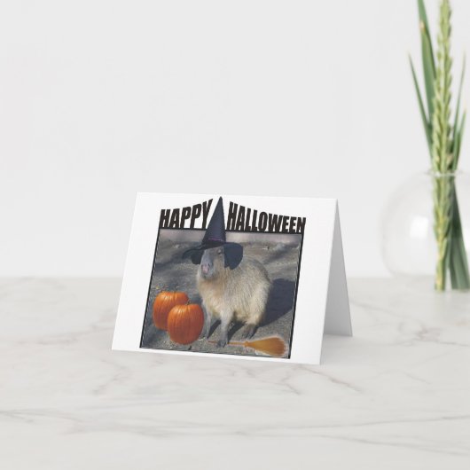 Capybara Halloween Card Karte (Vorderseite)