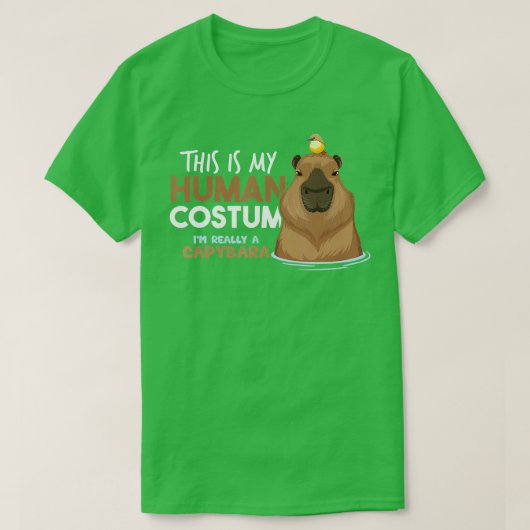 Capybara Halloween Costume, Capybara Rodent Lovers T-Shirt (Design vorne)