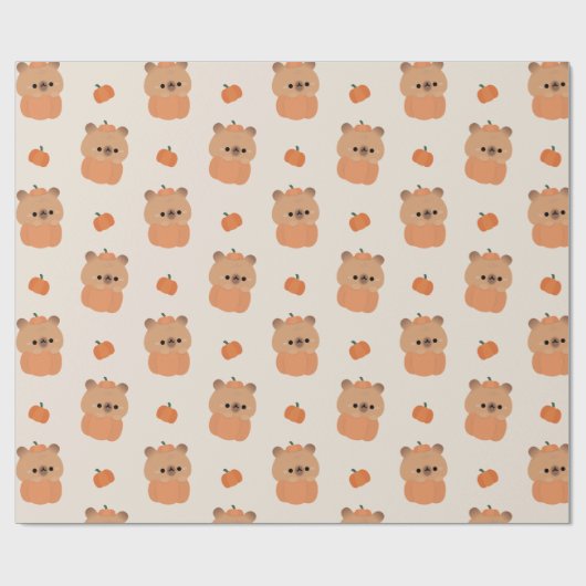 Capybara Halloween Geschenkpapier (Flach)