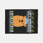 Capybara Hanukkah Capy Hanukkah Chanukah Jewish Ki Fleecedecke (Vorderseite (Horizontal))