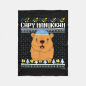 Capybara Hanukkah Capy Hanukkah Chanukah Jewish Ki Fleecedecke (Vorderseite)